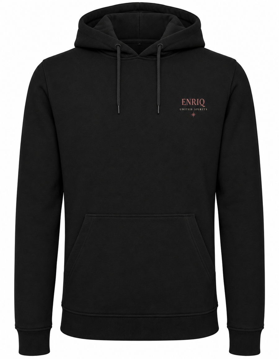 EnriQ United Spirits Hoodie – Black – voorkant